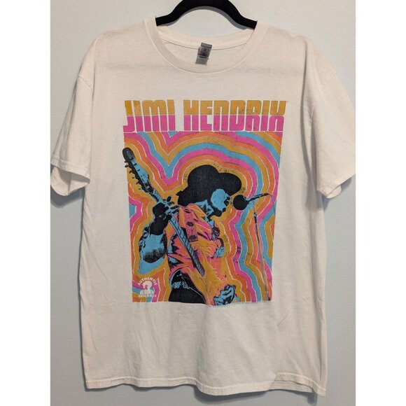 Authentic Jimi Hendrix Graphic Band Cotton Tee Large Multicolor short sleeve - Picture 3 of 10